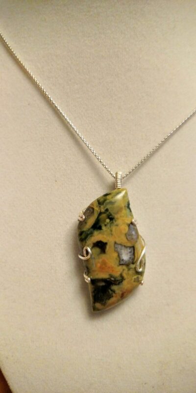 Rainforest jasper pendant